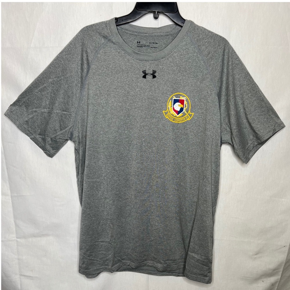 Under Armour Mens HeatGear Shirt XL Gray Patrol Squadron 47 Culture of Fitness